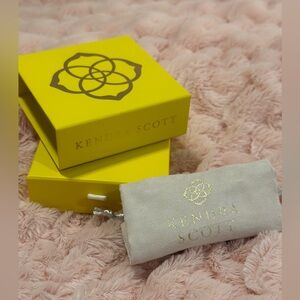 Kendra Scott Yellow Box with Cream Pouch